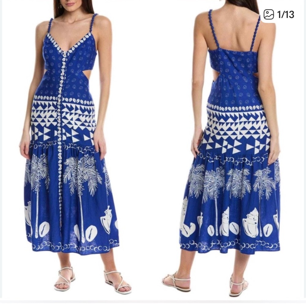 FarmRio Ondina Midi Dress Women’s Large